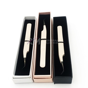 Pince à épiler professionnelle RMI pour extensions de cils, pointe fine anti-magnétique dentelée, application d'extensions de cils de qualité supérieure - Product Image 6