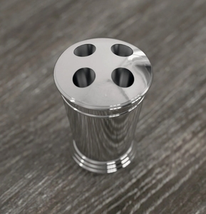 Wholesale Polished Stainless Steel Minimalist <b>Toothbrush</b> <b>Holder</b> Multi Slot Stand Modern Bathroom Vanity Accessory Storage - Product Image 3