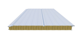 Trock Bảng điều khiển bên ngoài tường đá len lõi tiết kiệm năng lượng cách nhiệt bánh sandwich Panel cho công nghiệp kho xây dựng logictics - Product Image 3