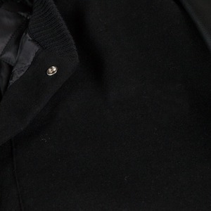 Blouson de baseball slim pour homme, style urbain, grande taille, longueur standard, personnalisé, en fausse fourrure de mouton, à bouton unique - Product Image 4