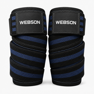 Attelle de genou portable robuste Webson, réglable et respirante, avec compression pour l'entraînement musculaire, fermeture auto-agrippante unisexe - Product Image 6