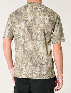 เสื้อยืดแขนสั้นลายพรางผู้ชาย ทรงปกติ คอกลม ระบายอากาศได้ดี ผ้าทอ โพลีเอสเตอร์ 100% สไตล์ลำลอง ลายพิมพ์ - Product Image 6