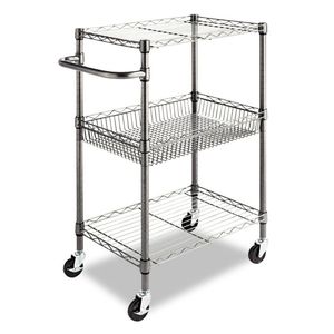 Modern Wire Kitchen Trolley Organizer With Smooth Rolling Wheels For <b>Small</b> Space Kitchen <b>Storage</b> Solutions - Product Image 1