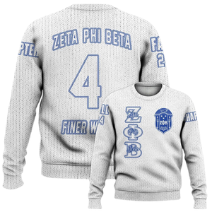 Zeta Phi Beta Women's Pullover Sweater 4 Finer Woman Crew Neck Full Sleeve 100% Cotton Printed Back Letter Design Casual Wear - Product Image 6