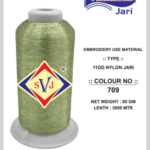 Filament Métallique en Nylon SHREE VIDHATA JARI Haute Résistance Zari M.WATER 110D 3800mtr pour l'Industrie Textile, Broderie et Tissage Manuel - Product Image 1