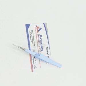 Pince à épiler bleu bébé d'isolation de type X de haute qualité pince à épiler d'extension de cils en acier inoxydable avec pointe pointue pour la vente en gros - Product Image 6