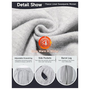 Women Regular Straight Fit Summer Vintage Casual Jogger Sweatpants with Adjustable Waist 100% Cotton Windproof & Quick Dry - Product Image 6