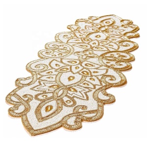 New Arrival Handmade Glass Beaded <b>Table</b> <b>Runner</b> Lightweight Decorative Elegant Beaded <b>Runner</b> For Dining Wedding Party & Everyday - Product Image 2