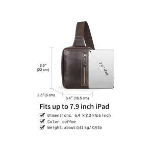 Bolso Bandolera de Piel Sintética PU Unisex, Moderno, para Viaje, con Puerto de Carga USB, para Uso Diario - Product Image 5