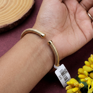 925 Sterling <b>Silver</b> Yellow Gold Plated Texture <b>Cuff</b> Bangle <b>Bracelet</b> Engagement Anniversary Gift Trendy Luxury Party Elegant for - Product Image 6