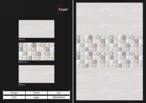 Elegantes azulejos de porcelana con superficie efecto azúcar de 300x600 mm, diseñados para interiores contemporáneos con textura suave y vitrificados para mayor durabilidad. - Product Image 3