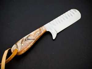 Custom Handmade Sheepsfoot Knife Stainless Steel Blade Resin Handle <b>Crafting</b> <b>Tool</b> 0.6mm Thickness Non-Adjustable Single Blade - Product Image 4