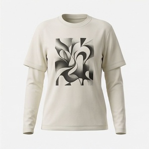 Nueva Llegada, Camisa de Oficina para Mujer, Primavera Otoño, Moda, Estampado Moderno, Vestido Informal para Dama, 240 g/m², 100% Algodón Satinado con Lentejuelas - Product Image 1