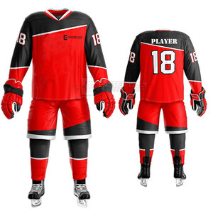 Uniforme de hockey sobre hielo de alta calidad con logotipo, nombre y número personalizados para equipos escolares y profesionales - Product Image 2