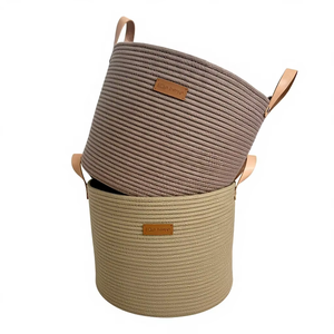 Cotton <b>basket</b> Luxury Decorative <b>Storage</b> <b>Basket</b> Designer <b>Storage</b> <b>Basket</b> Premium <b>Storage</b> <b>Basket</b> for Modern Home - Product Image 1