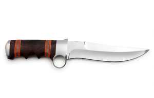Outil utilitaire robuste à lame fixe avec manche en bois dur foncé et acier au carbone fixe - Product Image 3