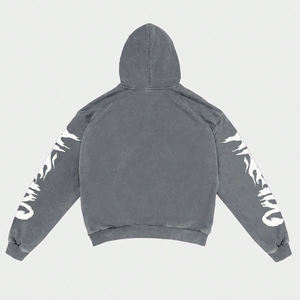 <b>Star</b> Figure Enterprises Premium Quality DTF Printing Distressed Loose Cropped 100% Cotton Custom Logo Autumn Hoodie Casual Men - Product Image 6