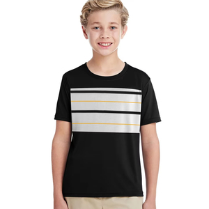 T-shirt pour enfants en coton tricoté de haute qualité, 100 % coton, manches courtes, col rond, imprimé en sérigraphie, respirant, anti-boulochage, coupe classique - Product Image 1