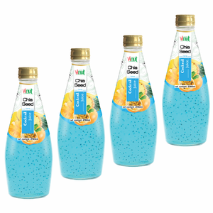 Bebida de Semillas de Chía y Fresa de 290 ml, Sin Azúcar, Fabricante OEM ODM de Marca Privada, Vietnam - Product Image 1