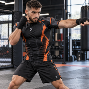 Maillots de protection pour hommes MMA et entraînement |   Bordeaux, bleu, vert, orange, noir, violet |   Fabricant OEM ODM |   Vêtements de sport |   Sublimation | - Product Image 6