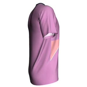 Maillot de football pour homme, bleu et rose, col en V, manches courtes, séchage rapide, polyester, coupe classique, vêtements pour adultes - Product Image 5