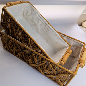 JNC Macrame Eco Friendly Handmade <b>Storage</b> <b>Basket</b>, Cotton Rope <b>Woven</b> Organizer for Home Decor - Product Image 4