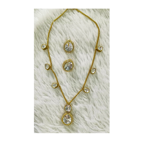 Fashion Simple Multi-layer <b>Chain</b> Necklace Zircon Charm Simple Small Crystal Drop Pendant Necklace With <b>Stud</b> <b>Earrings</b> - Product Image 2