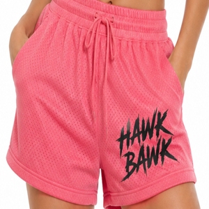 <b>Women</b> Mesh <b>Shorts</b> Lightweight Casual Drawcord Style <b>Elastic</b> Drawcord <b>Waist</b> Relaxed Comfort Fit Lightweight Summer Style <b>Shorts</b> - Product Image 4