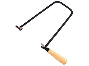Fret Saw <b>Frame</b> Stainless Steel 300mm <b>Deep</b> Square Type Shiny Chrome Finish Wooden Handle For Comfort Grip Jewelry Making Tools - Product Image 6