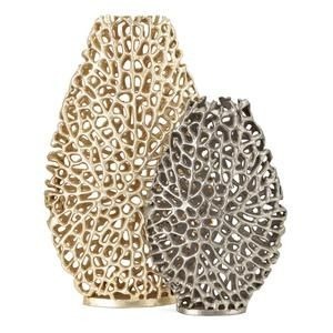 แจกันใบตองโลหะทำมือ ชุดแจกันตกแต่งสไตล์โบฮีเมียน สำหรับตกแต่งบ้าน - Product Image 3