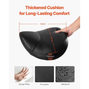 Sedia ergonomica da 450 libbre con capacità girevole in pelle sintetica regolabile in altezza per salone Spa massaggio Tattoo Clinic - Product Image 2