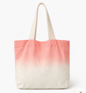 Sac de plage personnalisé avec dégradé de couleurs, nouveau design, sac à main cadeau pour femme, ambiance estivale, sac fourre-tout en toile de coton pour la plage - Product Image 1