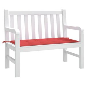Cojín para Banco de Jardín de Tela Oxford Roja, Cojines y Almohadas Impermeables Estándar para Exteriores - Product Image 3