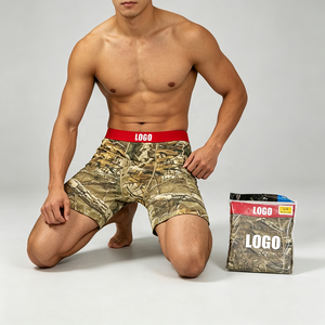 Confezione da 2 Boxer da Uomo in Cotone, Senza Cuciture, a <span class=keywords><strong>Vita</strong></span> <span class=keywords><strong>Alta</strong></span>, in Tessuto Lavorato a Maglia, Comodi e Traspiranti - Product Image 4
