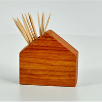 Vente en gros de porte-cure-dents en bois de style antique sur mesure, boîte à cure-dents avec logo personnalisé, article de table pour les fêtes