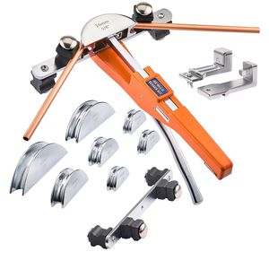 Kit Piegatubi a Cricchetto Compatto da 1/4 e 7/8 Pollici, Maniglia in Acciaio Avanti/Indietro, Grado DIY, per Piegatura Tubi in Alluminio - Product Image 1