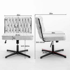 Sedia da Ufficio Marrone Senza Braccioli e Senza Ruote - Product Image 2