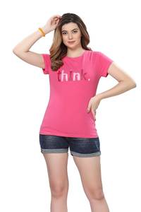 T-shirts personnalisés pour femmes, col rond, été, 100% coton, respirant, séchage rapide, haute qualité, logo personnalisé, coupe ample, manches courtes, vente en gros - Product Image 4