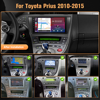 2025 plus récent 9 ''écran de Navigation stéréo de voiture caméra de recul Auto Android Carplay Radio voiture lecteur MP3 pour Toyota Prius 2010-2015