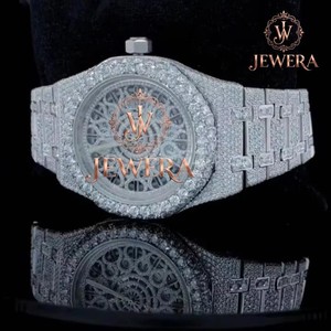 Luxury Stainless Steel Hip Hop Moissanite Diamond Watch with Brilliant VVS Moissanite Stones for Birthdays and Anniversaries - Product Image 2