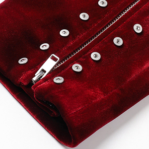 New Arrival Wholesale Custom Winter Stand Collar High Street Style Bomber <b>Jacket</b> for <b>Men</b> Private Label OEM Custom Velour Front - Product Image 4