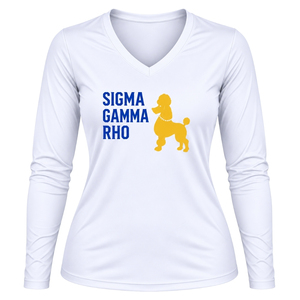 Camiseta de Manga Larga Personalizada de la Hermandad Griega Sigma Gamma Rho para Mujer, Camiseta Informal de Algodón con Cuello Redondo y Letras, Proveedor de Ropa al por Mayor - Product Image 1