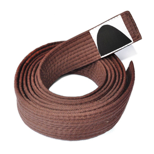 Cinturón de BJJ Negro 100% Poliéster con Logotipo Personalizado, Unisex, para Adultos, Entrenamiento de Artes Marciales, Ropa Deportiva Resistente - Product Image 5