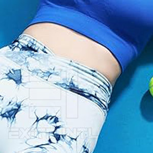 กางเกงขาสั้นโยคะเอวสูงสำหรับผู้หญิง ระบายอากาศได้ดี ไร้ตะเข็บ กระชับสะโพก เหมาะสำหรับออกกำลังกาย ผลิตจากผ้าสแปนเด็กซ์/ไนลอน ปรับแต่งได้ - Product Image 5