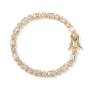 Luxury <b>Iced</b> <b>Out</b> Moissanite Diamond Bracelet Cuban <b>Chain</b> Hip Hop Jewelry for Concerts and Stage Performance Available for Sale - Product Image 4