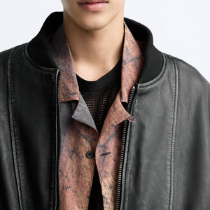 2024 Custom Men PU <b>Leather</b> <b>Jacket</b> Windproof Winter High Quality <b>Real</b> <b>Leather</b> <b>Jacket</b> Outdoor Fashion Coat - Product Image 4