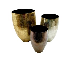 Hammered Aluminum Metal <b>Vase</b> Handmade Flower Vessel Tabletop Floor Standing Decor for Home Wedding - Product Image 4