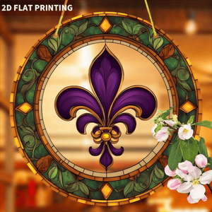 CIFbuy Décoration Suspendue Ronde en Acrylique Style Vitrail Attrape-Soleil pour la Maison, Carnaval et TikTok, pour Temu Pick Serv - Product Image 1