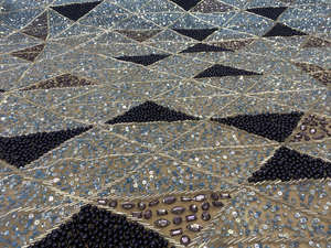 Tela de Tul con Cuentas Hecha a Mano al por Mayor de Fábrica, Bordado de Lentejuelas Personalizado para Vestidos de Noche, Accesorio de Ropa de Lujo - Product Image 3