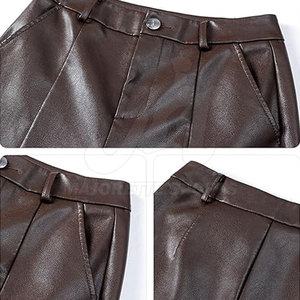 Pantalon en cuir pour femme, confortable, tendance, élégant, durable, en cuir véritable, idéal pour le style urbain. - Product Image 5